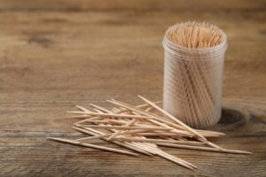 Table with toothpicks